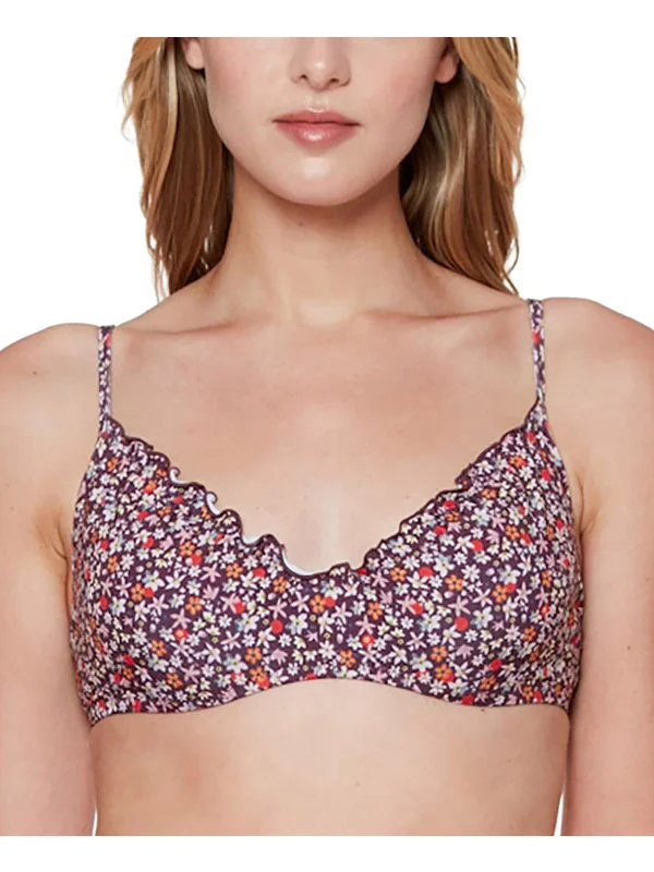 Womens Floral Underwire Bikini Swim top