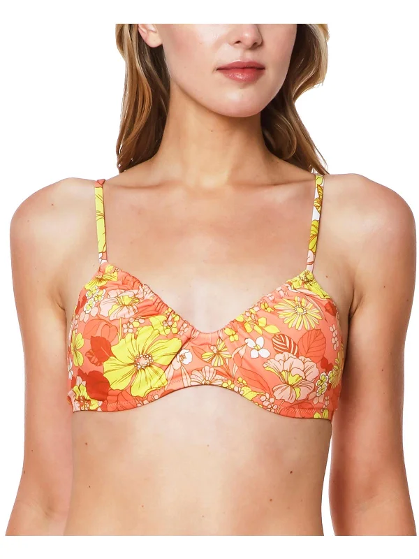 Womens Underwire Floral Bikini Swim top